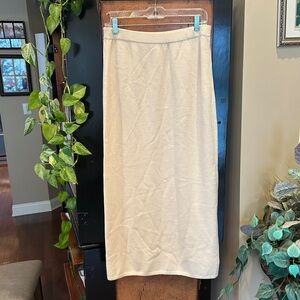 St. John Evening Cream Knit Long Skirt sz 12
